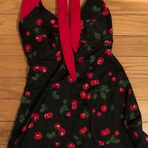 Pinup girl bathing suit Bettie in cherry